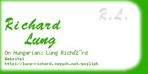 richard lung business card